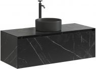 Тумба подвесная SANCOS под раковину Stone, керамогранит Nero Marquina 1200х400х495, ST120NM Тумба подвесная SANCOS под раковину Stone, керамогранит Nero Marquina 1200х400х495, ST120NM