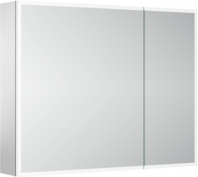 Зеркальный шкаф SANCOS для ванной комнаты из алюминия SANCOS Evoke 900x700х136 мм с LED подсветкой, SC8090